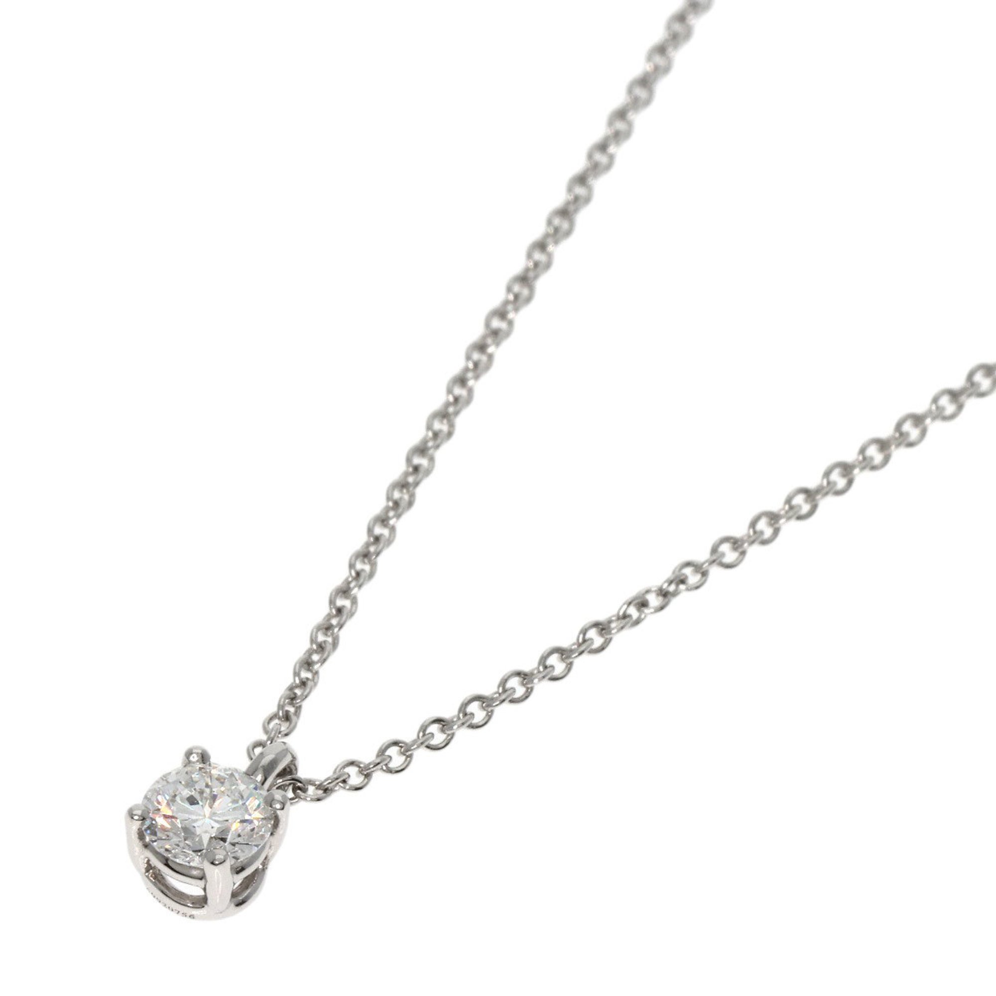 Tiffany solitaire diamond necklace in platinum PT950 for women TIFFANY&Co.