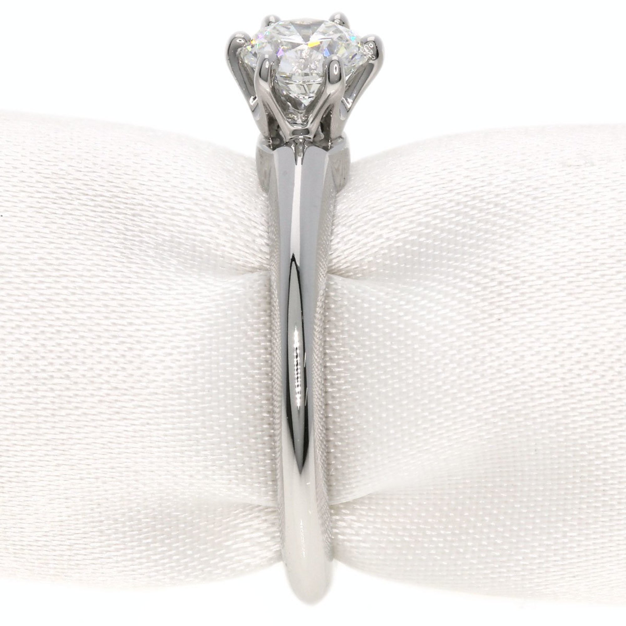 Tiffany Solitaire Diamond Knife Edge Ring, Platinum PT950, Women's, TIFFANY&Co.