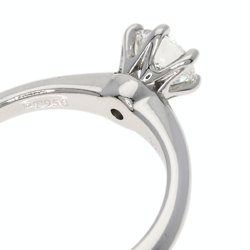 Tiffany Solitaire Diamond Knife Edge Ring, Platinum PT950, Women's, TIFFANY&Co.