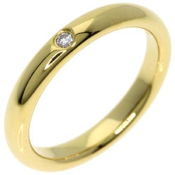 Tiffany & Co. Stacking Band Ring 1P Diamond K18 Yellow Gold Women's TIFFANY