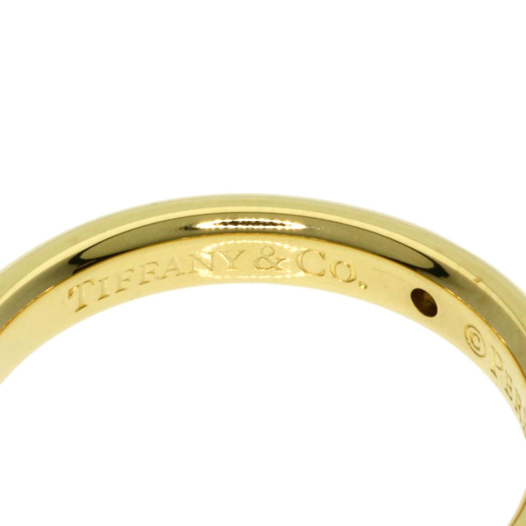 Tiffany & Co. Stacking Band Ring 1P Diamond K18 Yellow Gold Women's TIFFANY