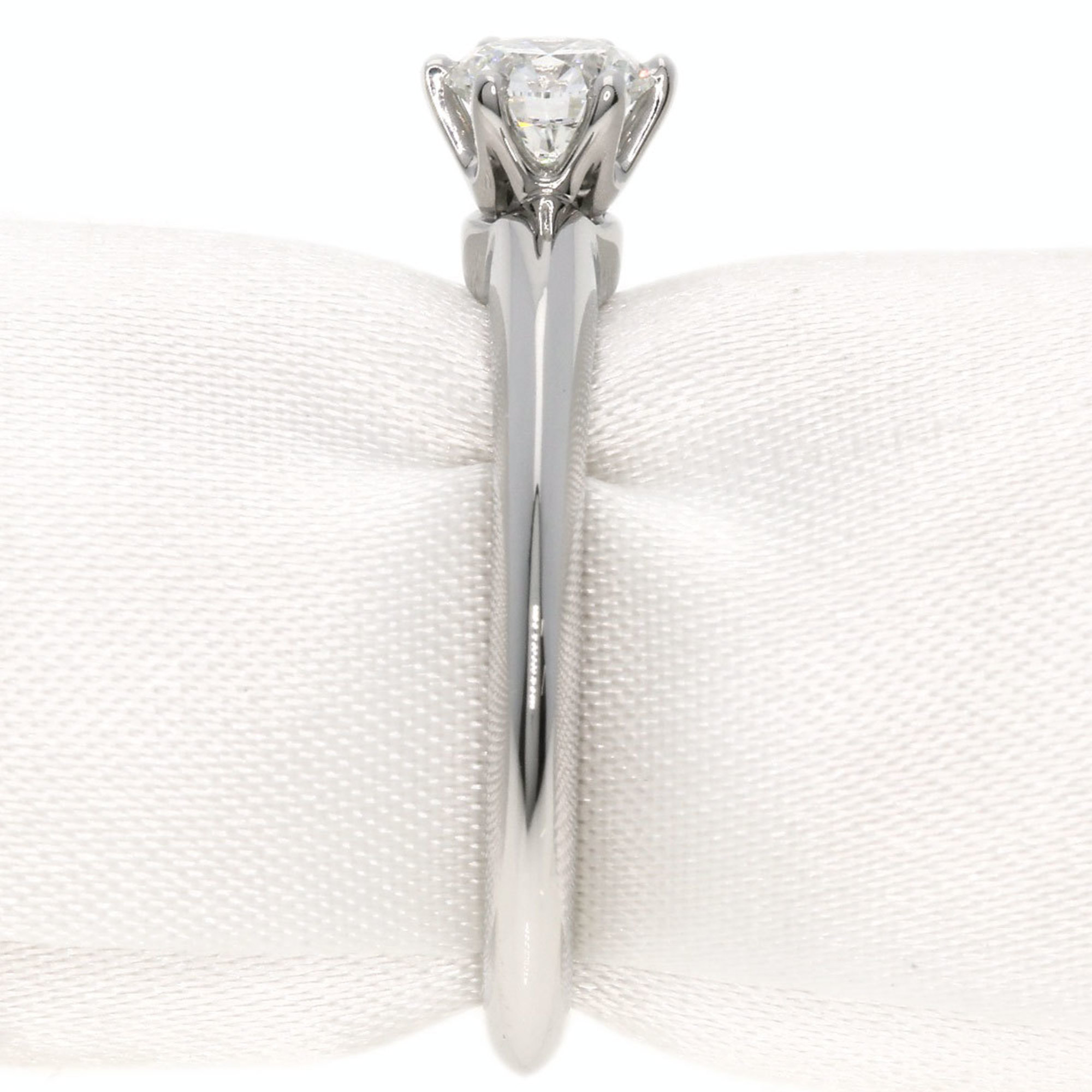 Tiffany Solitaire Diamond Knife Edge Ring, Platinum PT950, Women's, TIFFANY&Co.