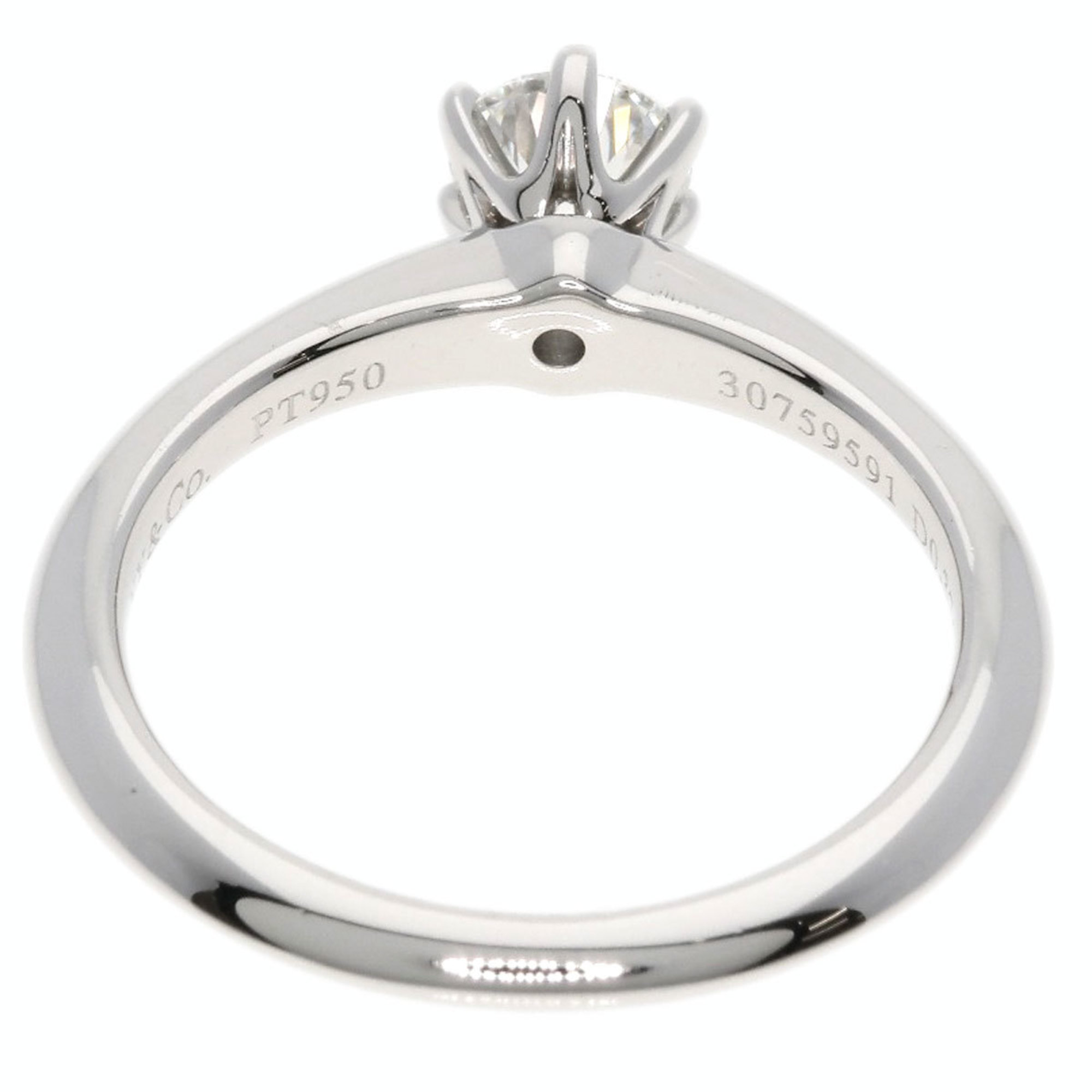 Tiffany Solitaire Diamond Knife Edge Ring, Platinum PT950, Women's, TIFFANY&Co.