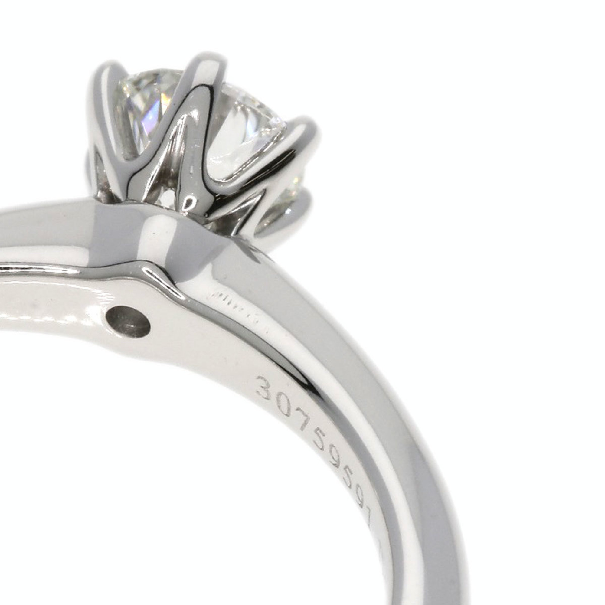 Tiffany Solitaire Diamond Knife Edge Ring, Platinum PT950, Women's, TIFFANY&Co.