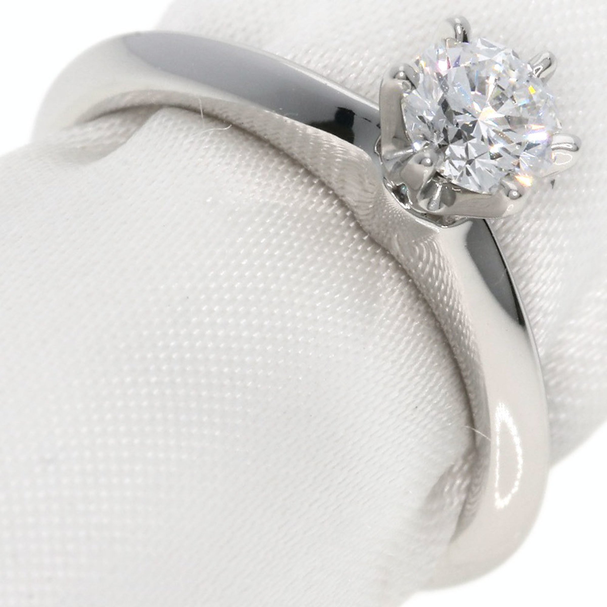 Tiffany Solitaire Diamond Knife Edge Ring, Platinum PT950, Women's, TIFFANY&Co.