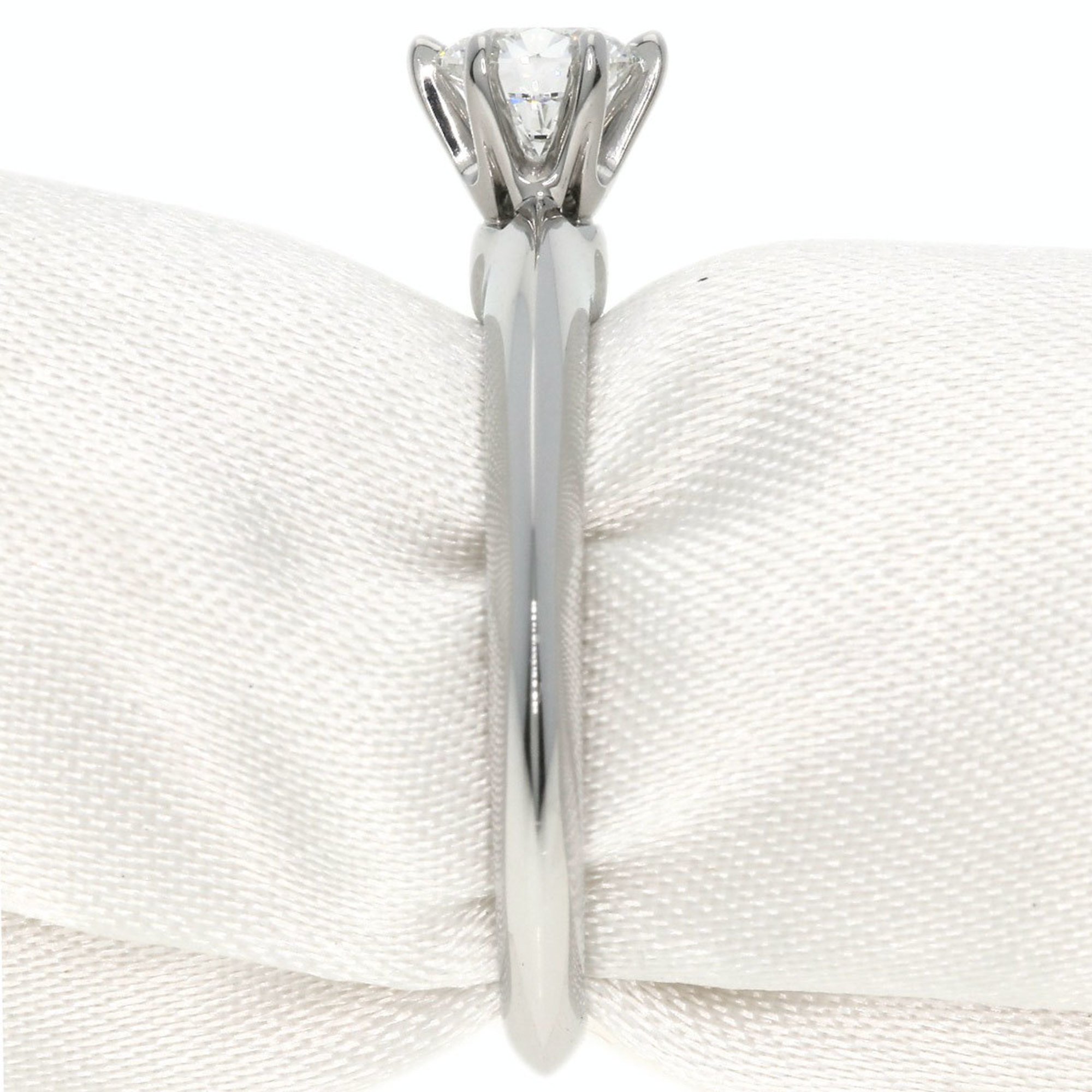 Tiffany Solitaire Diamond Knife Edge Ring, Platinum PT950, Women's, TIFFANY&Co.