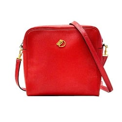 HERMES Jockey Shoulder Bag Horse 〇R Stamp Red Rouge Ladies