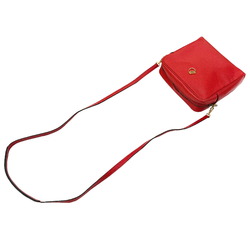 HERMES Jockey Shoulder Bag Horse 〇R Stamp Red Rouge Ladies