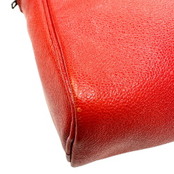 HERMES Jockey Shoulder Bag Horse 〇R Stamp Red Rouge Ladies