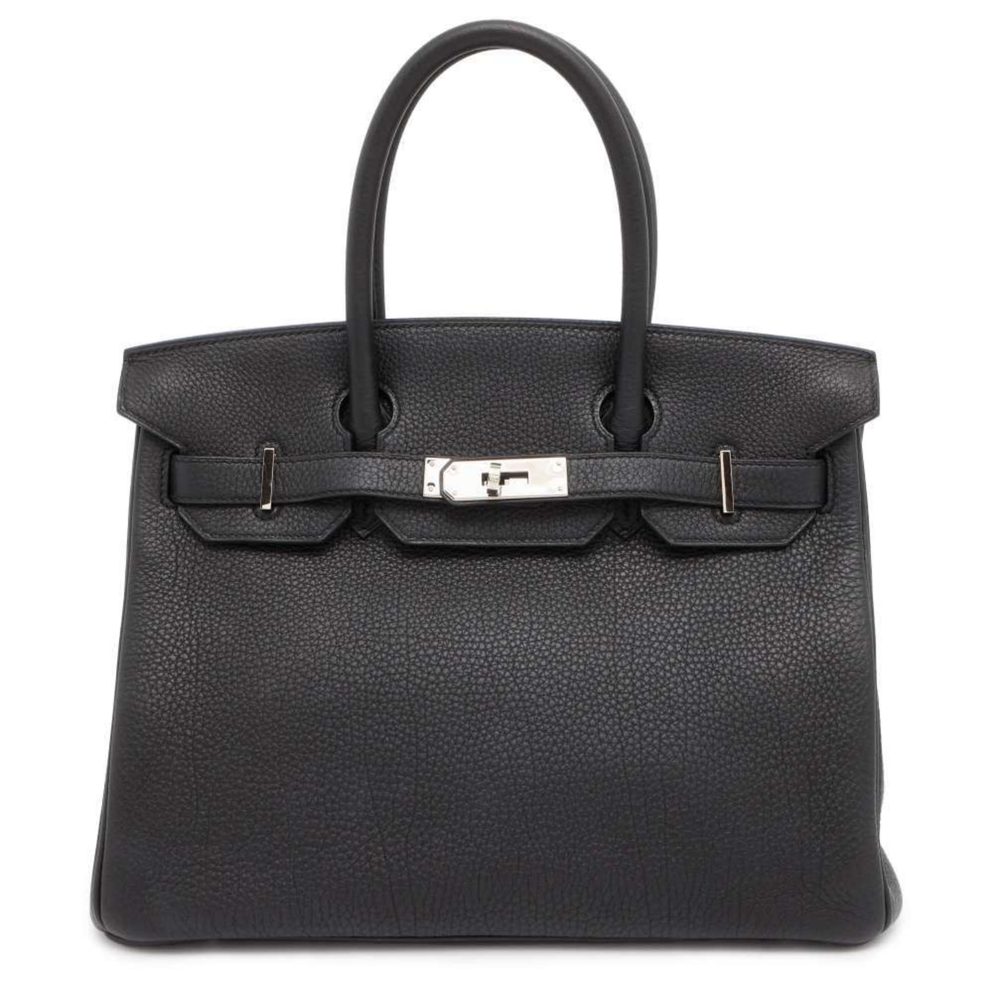 Hermes Birkin 30 Black Togo A Stamp HERMES Handbag