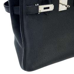 Hermes Birkin 30 Black Togo A Stamp HERMES Handbag