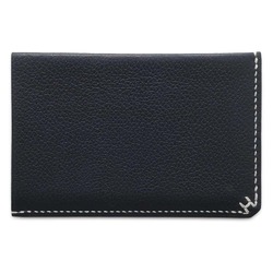 Hermes Business Card Holder/Card Case H Series Blue Nuit Evercolor U Stamp Wallet