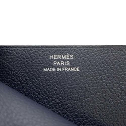 Hermes Business Card Holder/Card Case H Series Blue Nuit Evercolor U Stamp Wallet