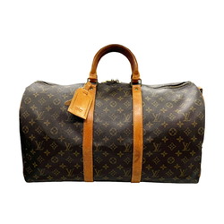 LOUIS VUITTON Louis Vuitton Keepall Bandouliere 50 M41416 Monogram Boston Bag VI982 Men's Women's