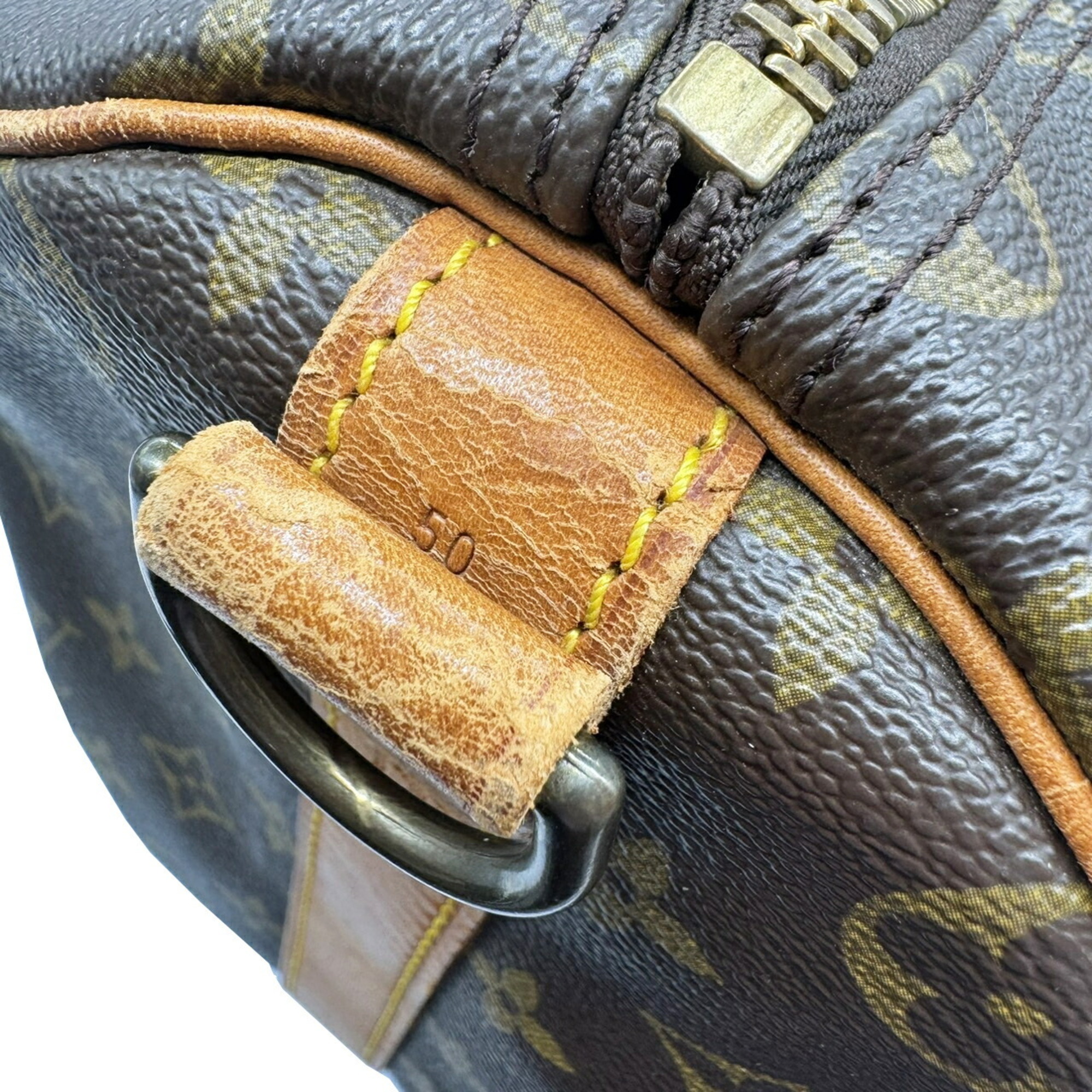 LOUIS VUITTON Louis Vuitton Keepall Bandouliere 50 M41416 Monogram Boston Bag VI982 Men's Women's