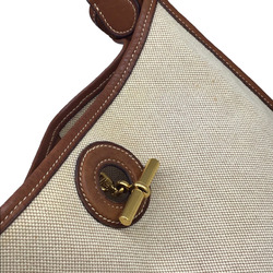 HERMES Hermes Vespa PM Toile Barenia Brown A stamp (1997) Canvas Chaine d'Ancre Shoulder Bag Women's Men's