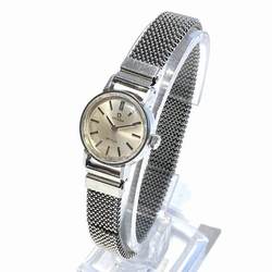 Omega De Ville Manual Winding Silver Dial Cut Glass Watch Ladies Wristwatch