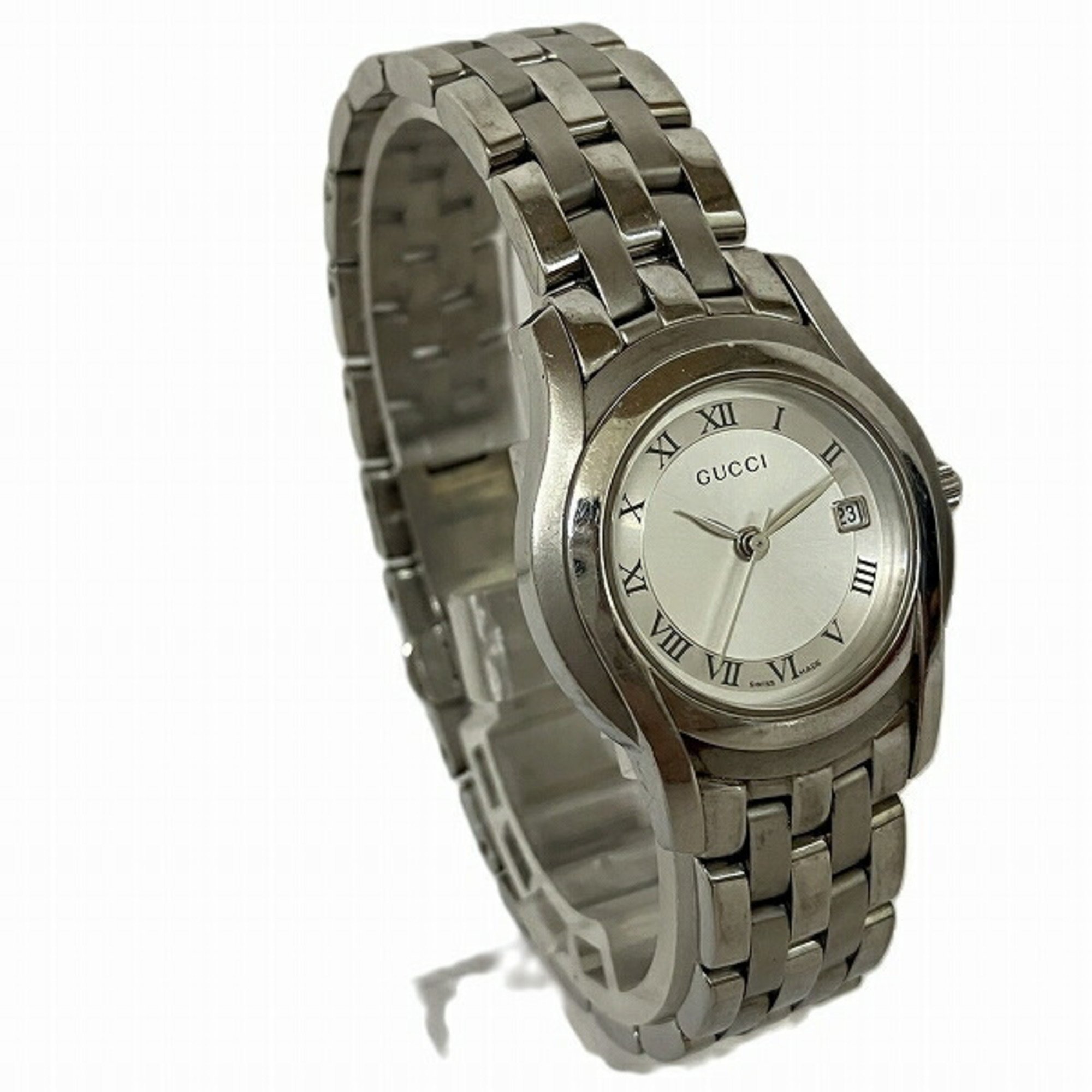 Gucci 5500L Quartz Silver Dial Watch Women's