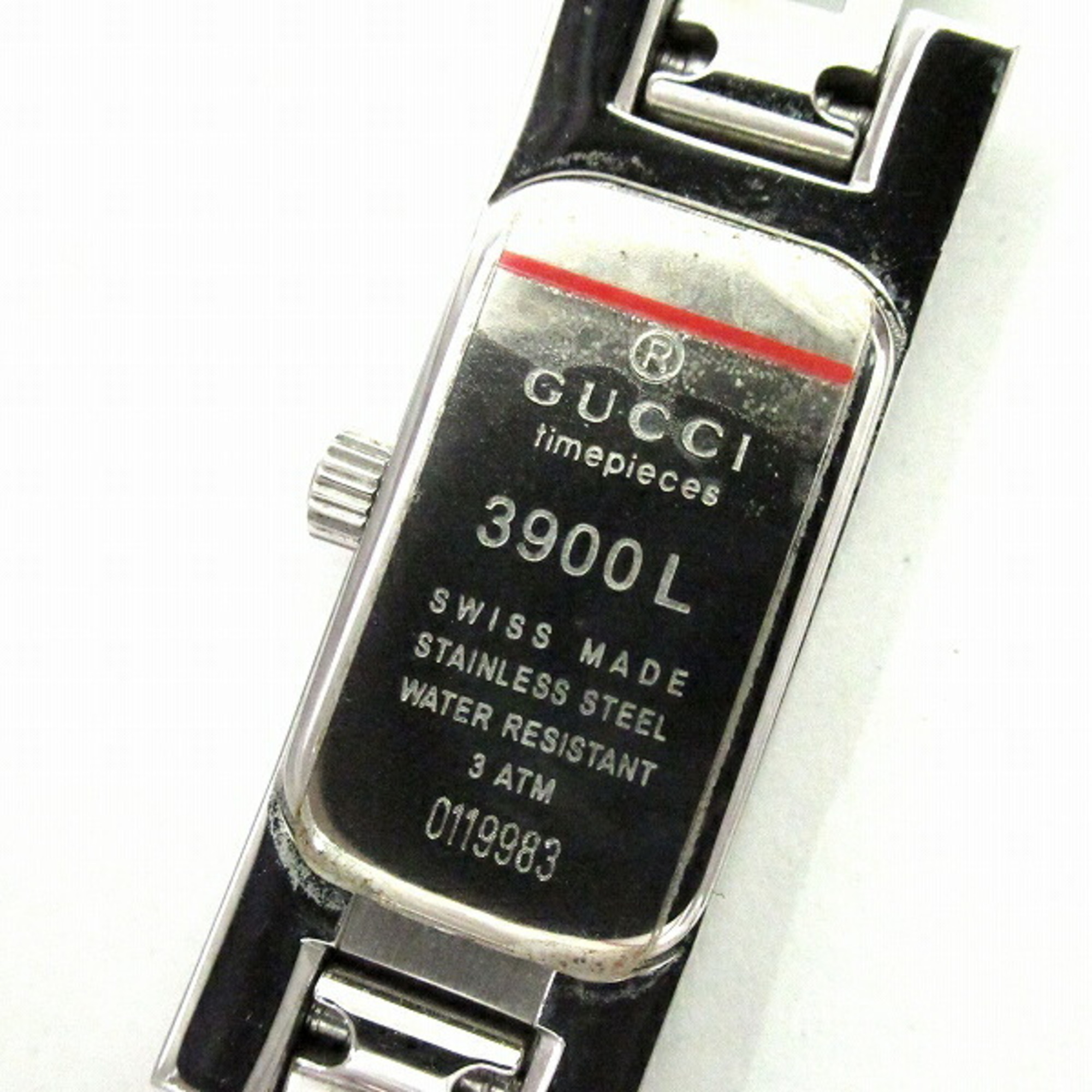 Gucci 3900L Square Grey Dial Quartz Watch Women's