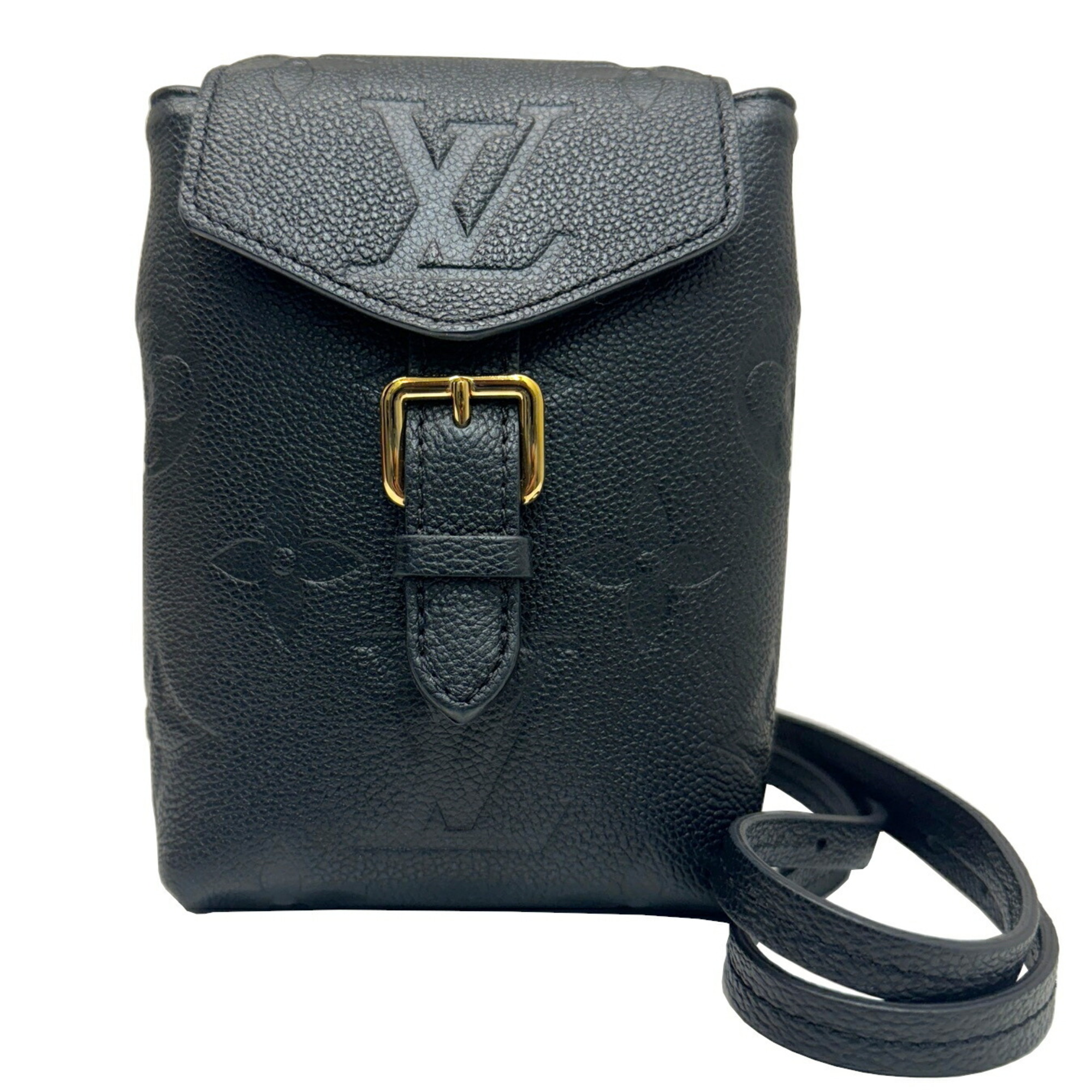 LOUIS VUITTON Tiny Backpack M80596 RFID IC Chip Rucksack Shoulder Bag Daypack Monogram Empreinte Leather Black Women's