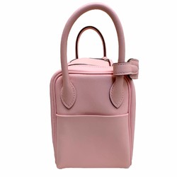 Hermes Lindy Rose Sakura Veau Swift U Stamp 2way Pink MINI Handbag Shoulder Bag Ladies