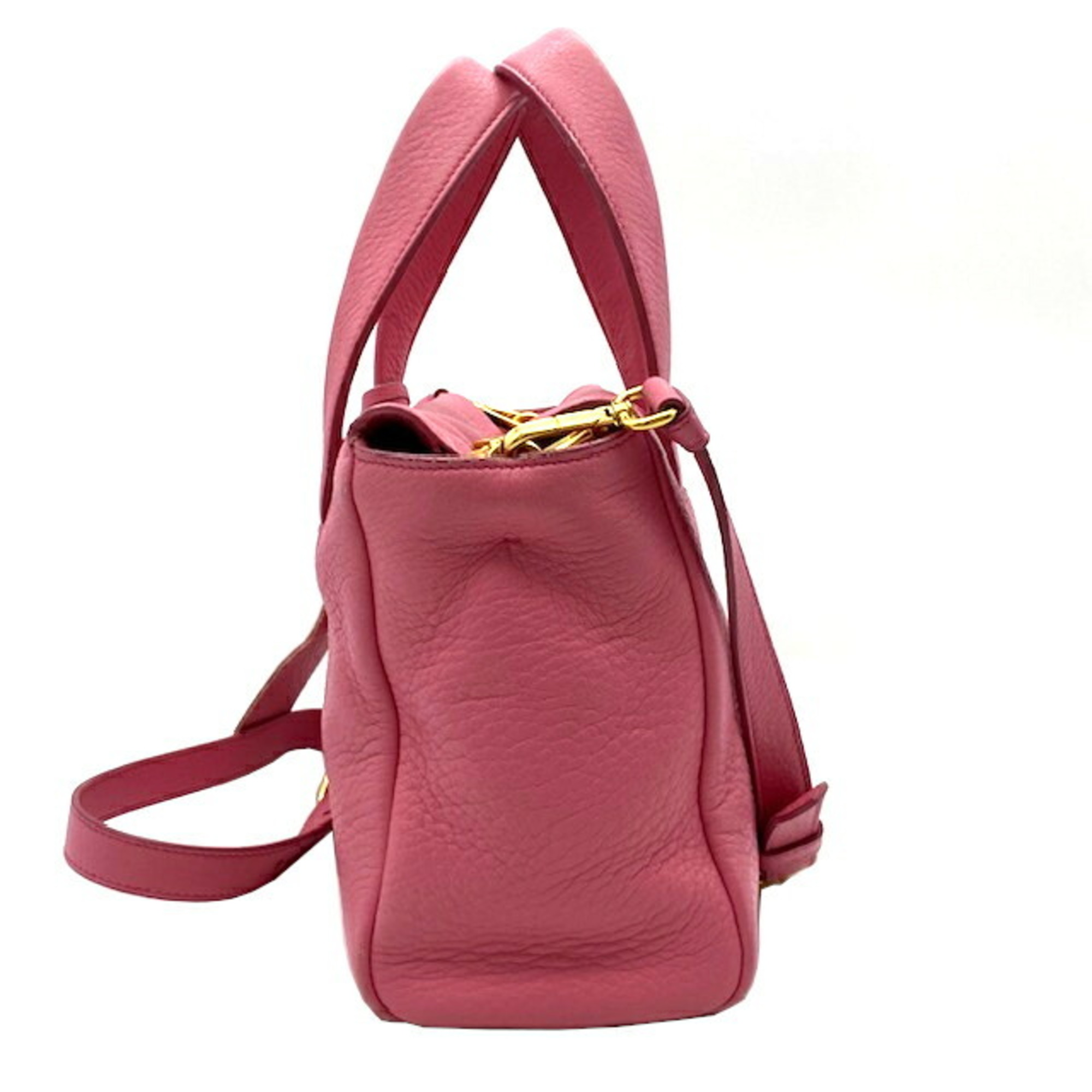 PRADA Prada 2way bag shoulder leather pink 1BA344