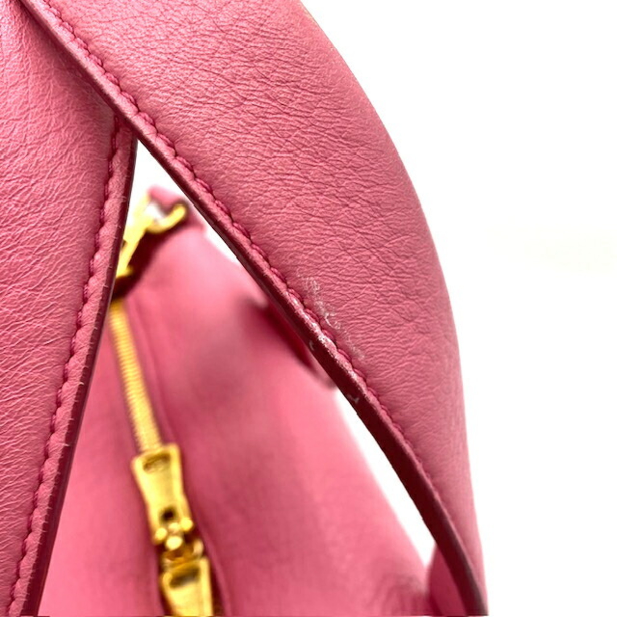 PRADA Prada 2way bag shoulder leather pink 1BA344