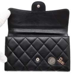 Chanel Long Wallet Matelasse Icon Charm Coco Mark Lambskin CHANEL Black