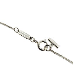 Tiffany & Co. T Smile Small Pendant Necklace AU750 750 K18WG 2.8g White Gold Women's