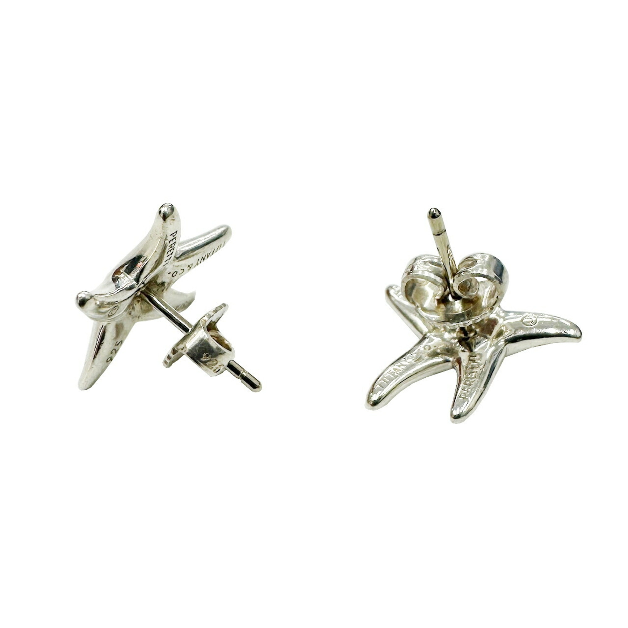 Tiffany & Co. Starfish Earrings, Star, 3.5g, SV925, Silver, 925, Women's