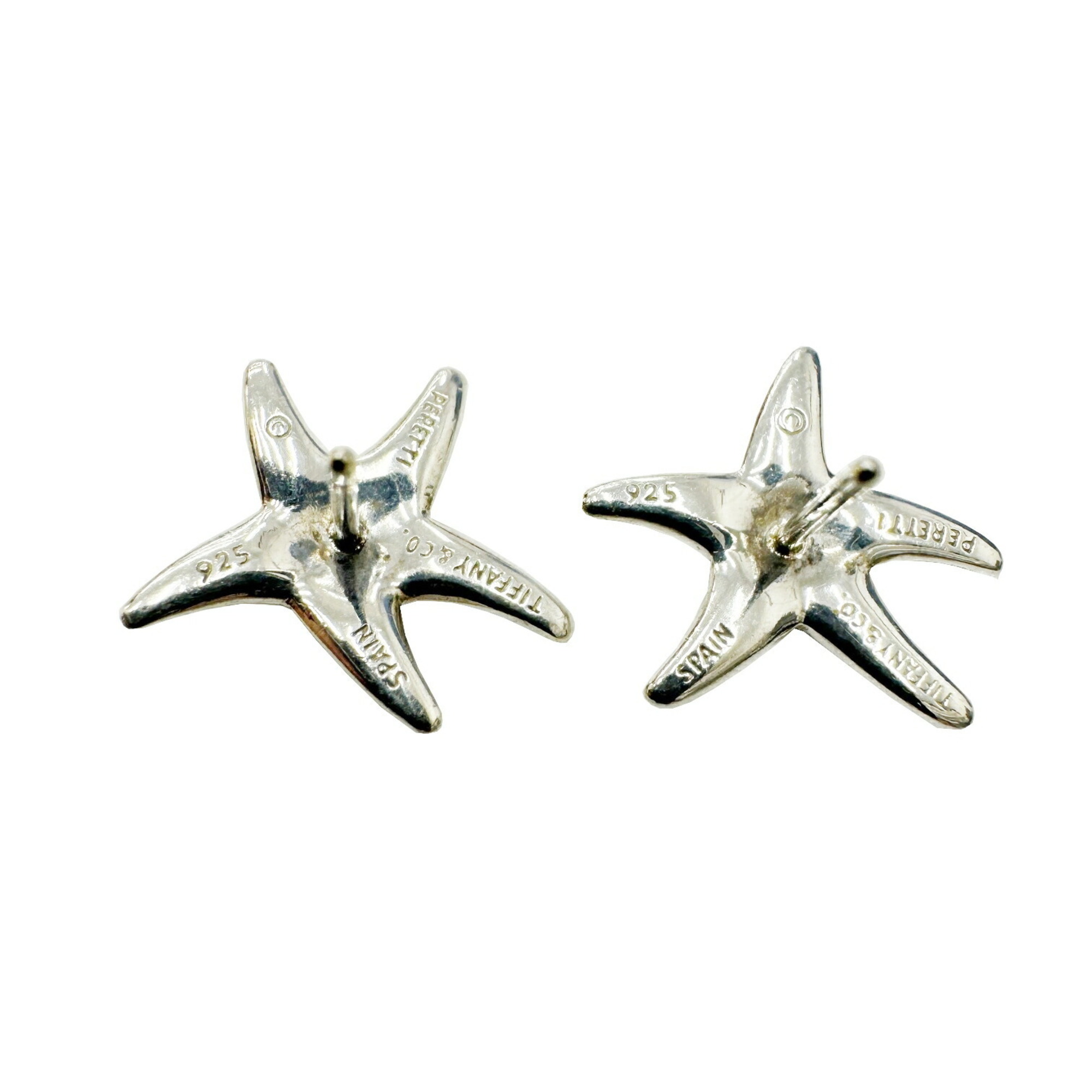 Tiffany & Co. Starfish Earrings, Star, 3.5g, SV925, Silver, 925, Women's