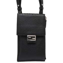 Fendi Shoulder Bag Leather 7AS034 FENDI Pochette Black