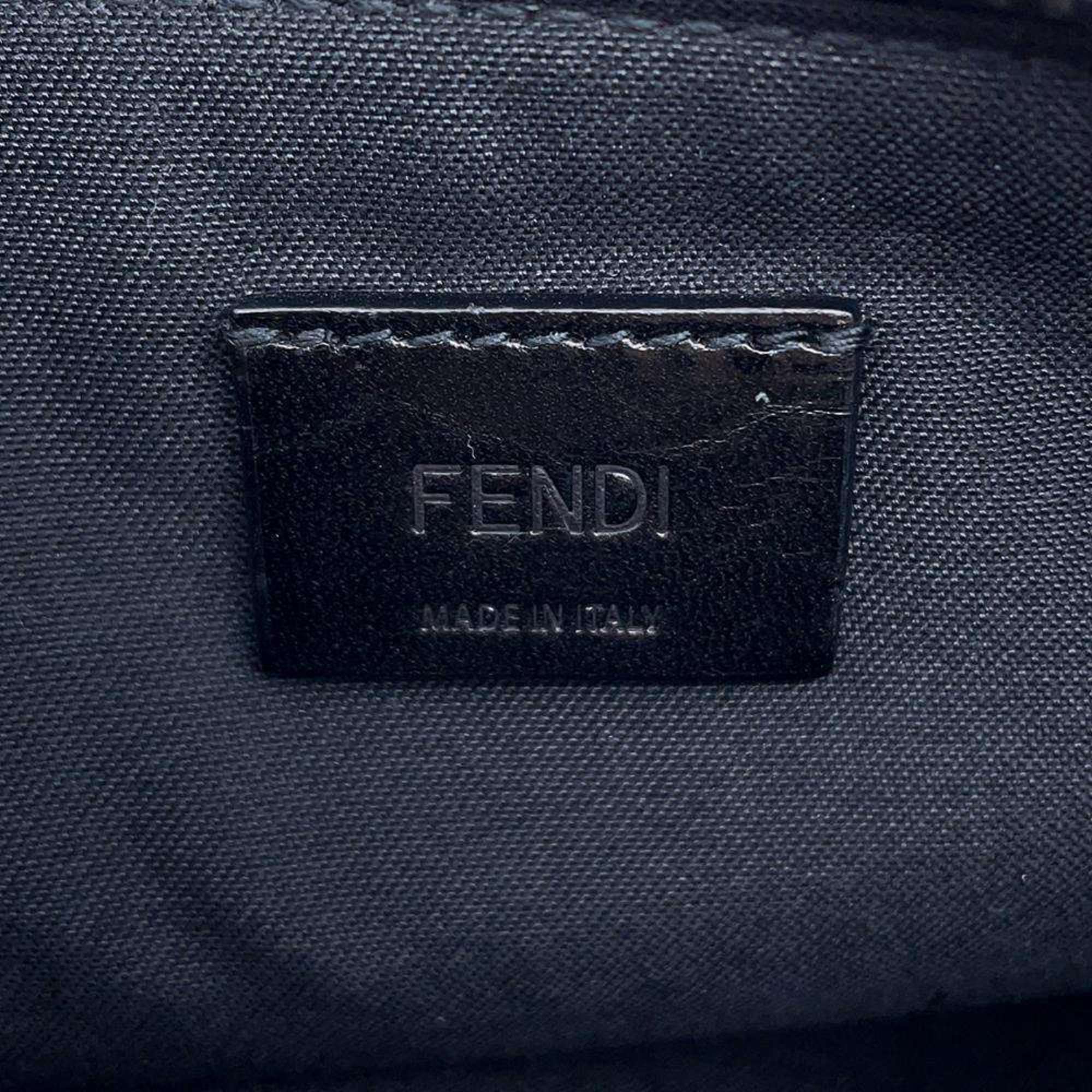 Fendi Shoulder Bag Leather 7AS034 FENDI Pochette Black