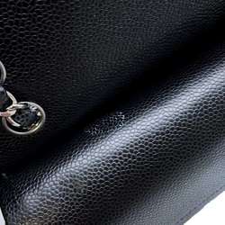 Chanel Chain Shoulder Bag Matelasse 25 Coco Mark Caviar Skin Double A01112 CHANEL Black