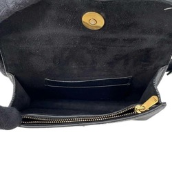 Christian Dior Body Bag Saddle Leather Waist Pouch Black