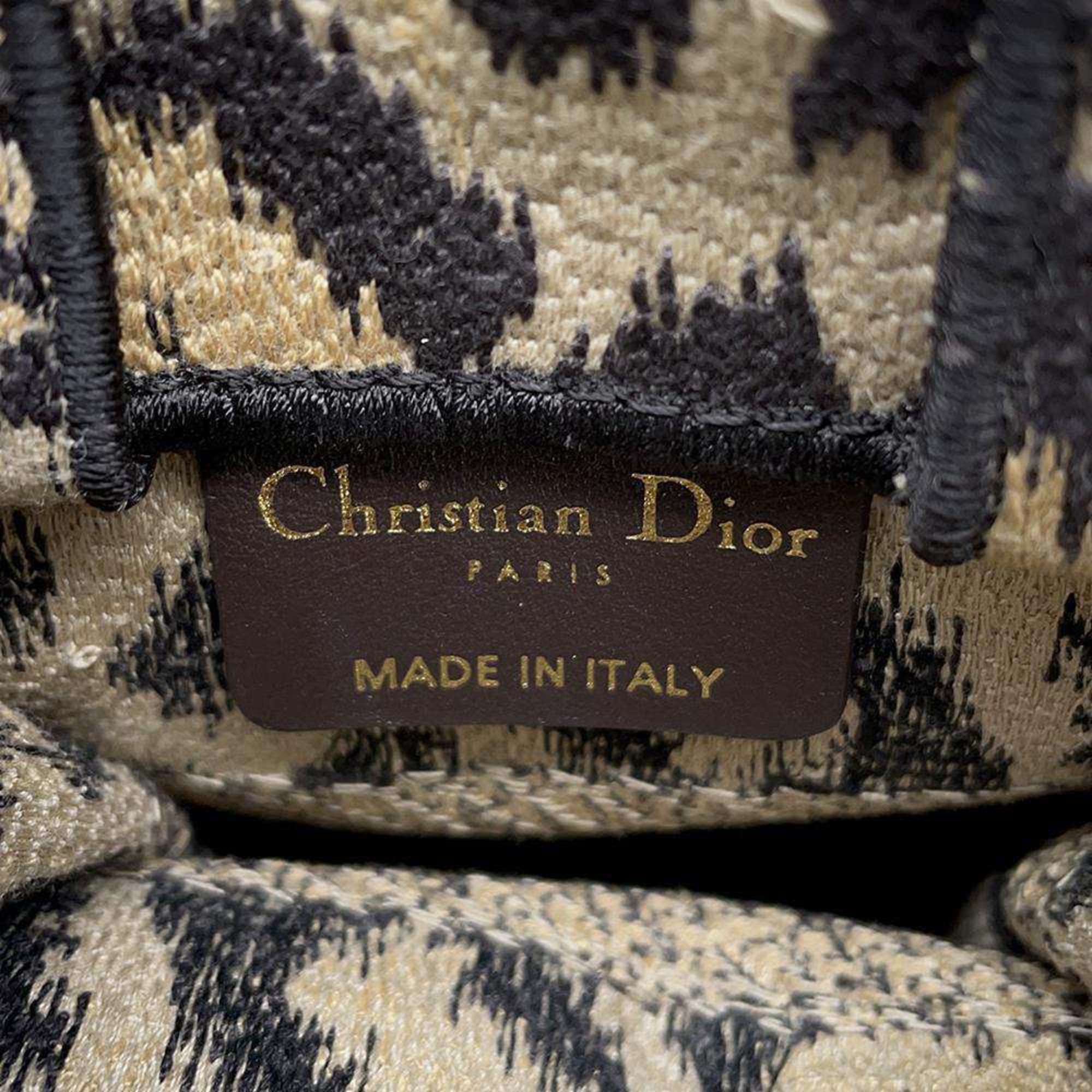 Christian Dior Handbag Book Tote Leopard S5555CRHM 2way Shoulder Phone Bag Print