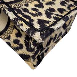 Christian Dior Handbag Book Tote Leopard S5555CRHM 2way Shoulder Phone Bag Print