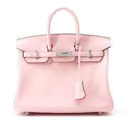 Hermes Birkin 25 Rose Pink Swift Z Stamp HERMES Handbag