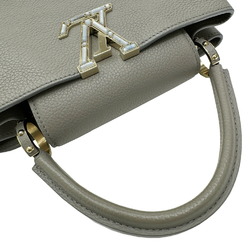 LOUIS VUITTON Louis Vuitton Capucines MM Taurillon Leather M59067 RFID IC Chip Handbag Shoulder Bag Grey Women's