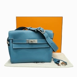 HERMES Kelly 24 PM New Blue Jean Evercolor W Stamp 2024 Men's Women's Shoulder Bag