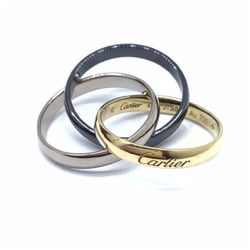 Cartier Classic Trinity Ring Three Color WG YG Lamic Black #49 Fashion Finger Wedding Ladies