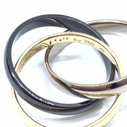 Cartier Classic Trinity Ring Three Color WG YG Lamic Black #49 Fashion Finger Wedding Ladies