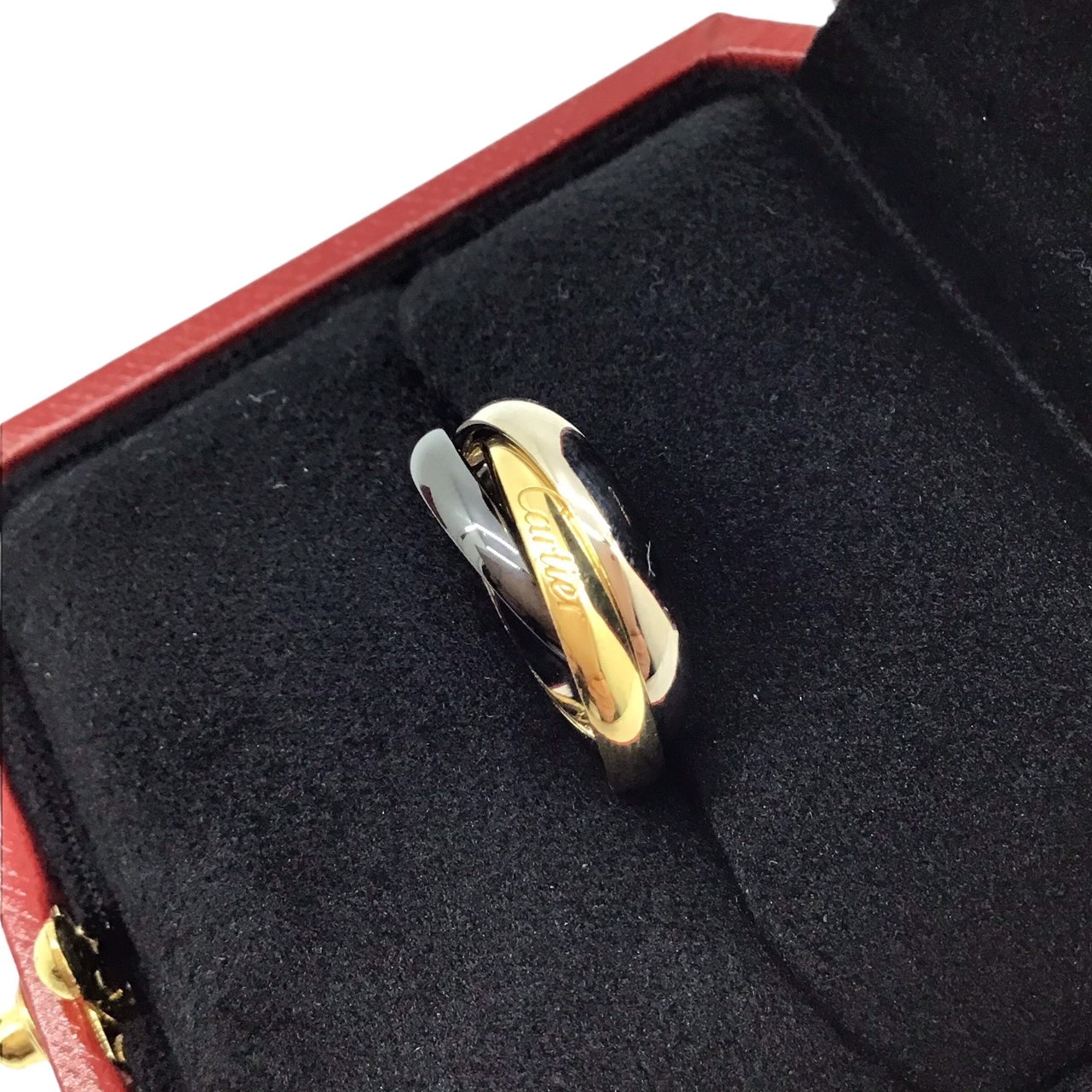 Cartier Classic Trinity Ring Three Color WG YG Lamic Black #49 Fashion Finger Wedding Ladies