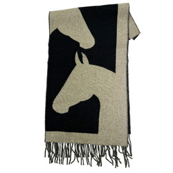 HERMES Hermes Scarf Love Story Black Beige Cine Cashmere 2023 Collection 23AW Men's Women's