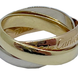 Cartier Trinity Ring Three Color K18PG WG YG #50 Fashion Finger Wedding Ladies