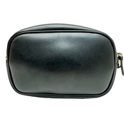 Salvatore Ferragamo Vara Shoulder Bag Ribbon Black Leather Women's