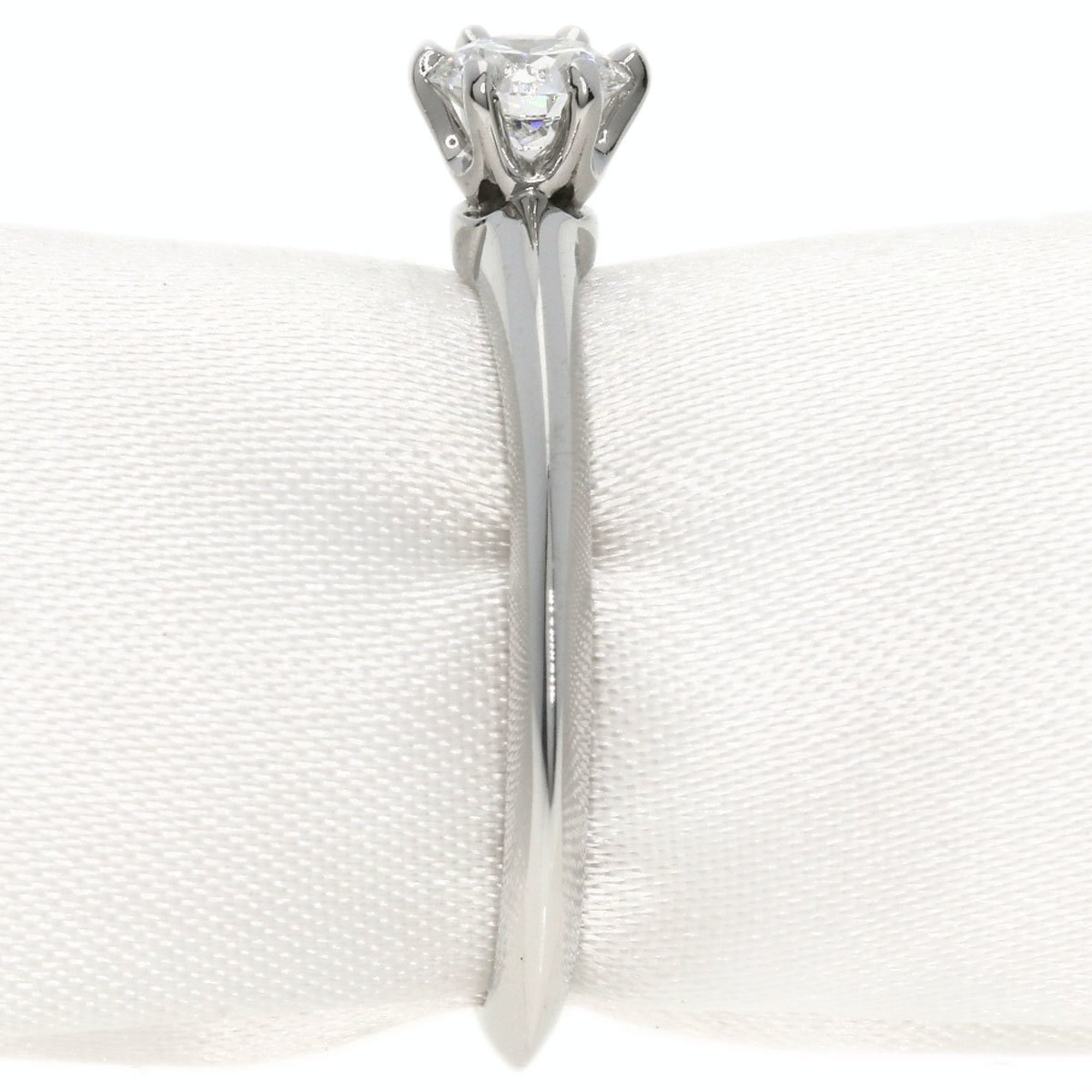 Tiffany Solitaire Diamond Knife Edge Ring, Platinum PT950, Women's, TIFFANY&Co.