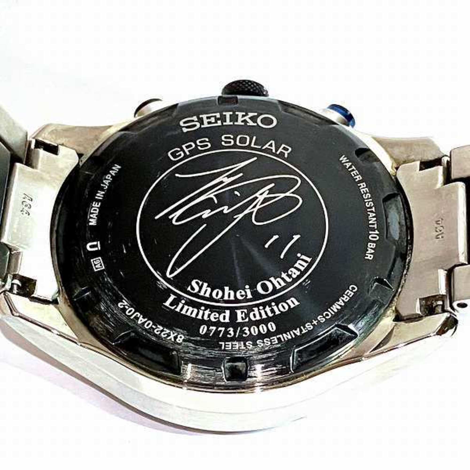 Seiko Astron 8X22-0AJ0-2 Radio Solar 3000 Limited Edition Shohei Ohtani Model Watch Men's Wristwatch