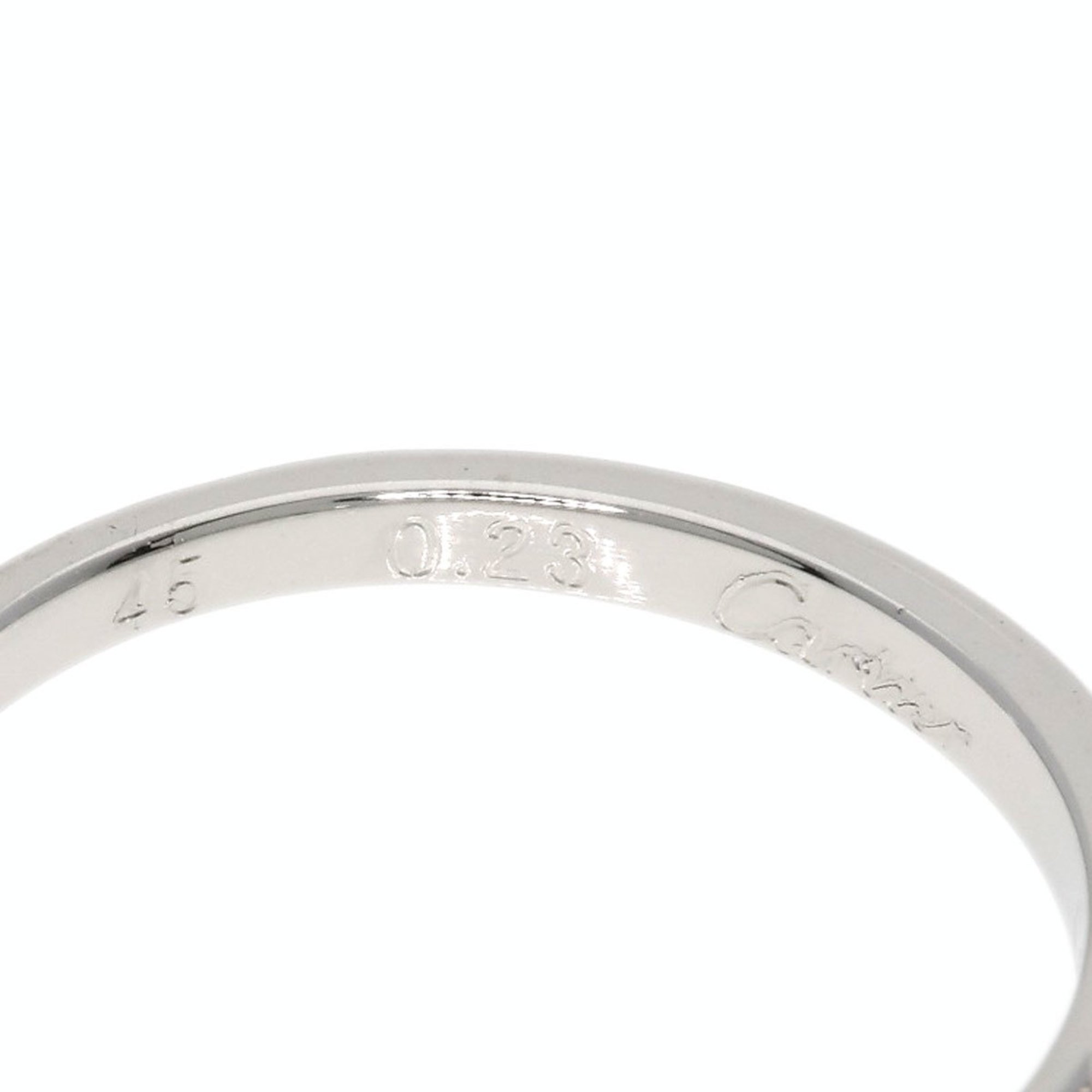 Cartier Solitaire Diamond #45 Ring Platinum PT950 Women's CARTIER