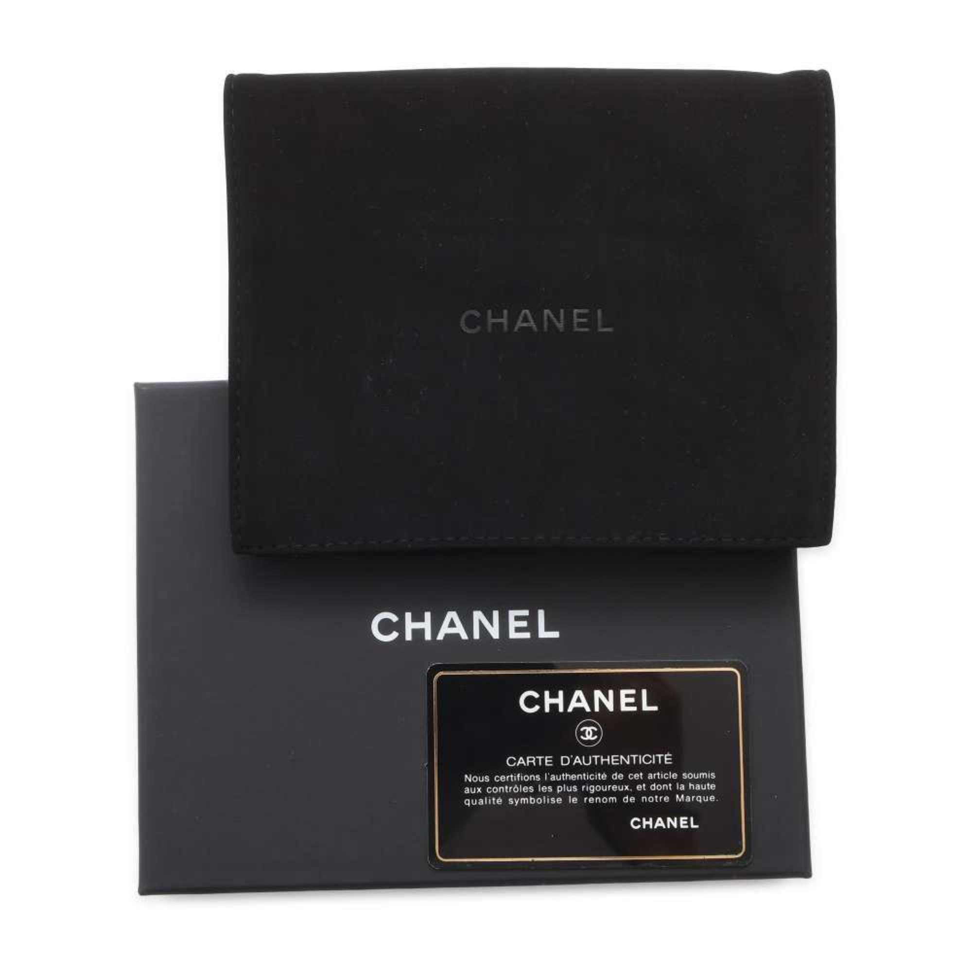 CHANEL Business Card Holder/Card Case 2.55 Matelasse Calfskin Wallet/Coin Black